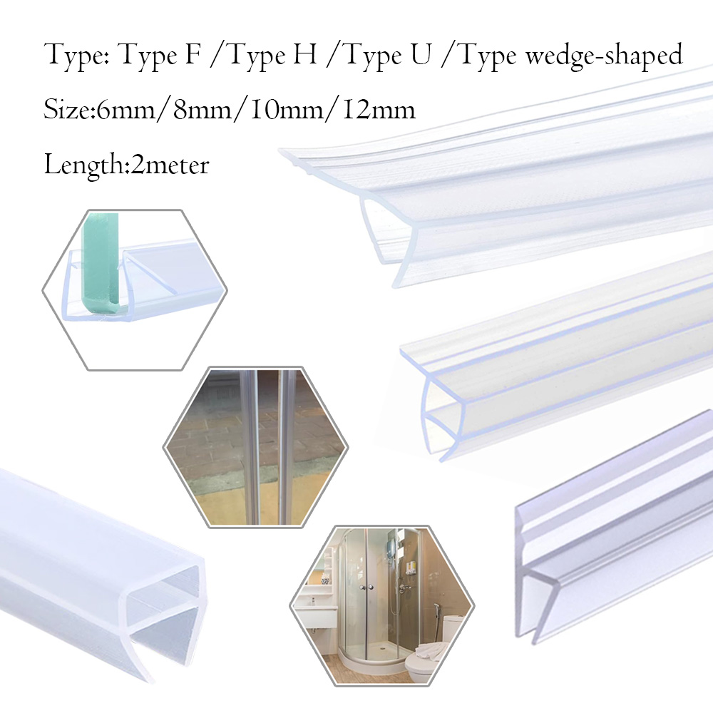 Home Improvement Us - 2M Waterdichte Douchedeur Afdichting Strip 6-12mm,