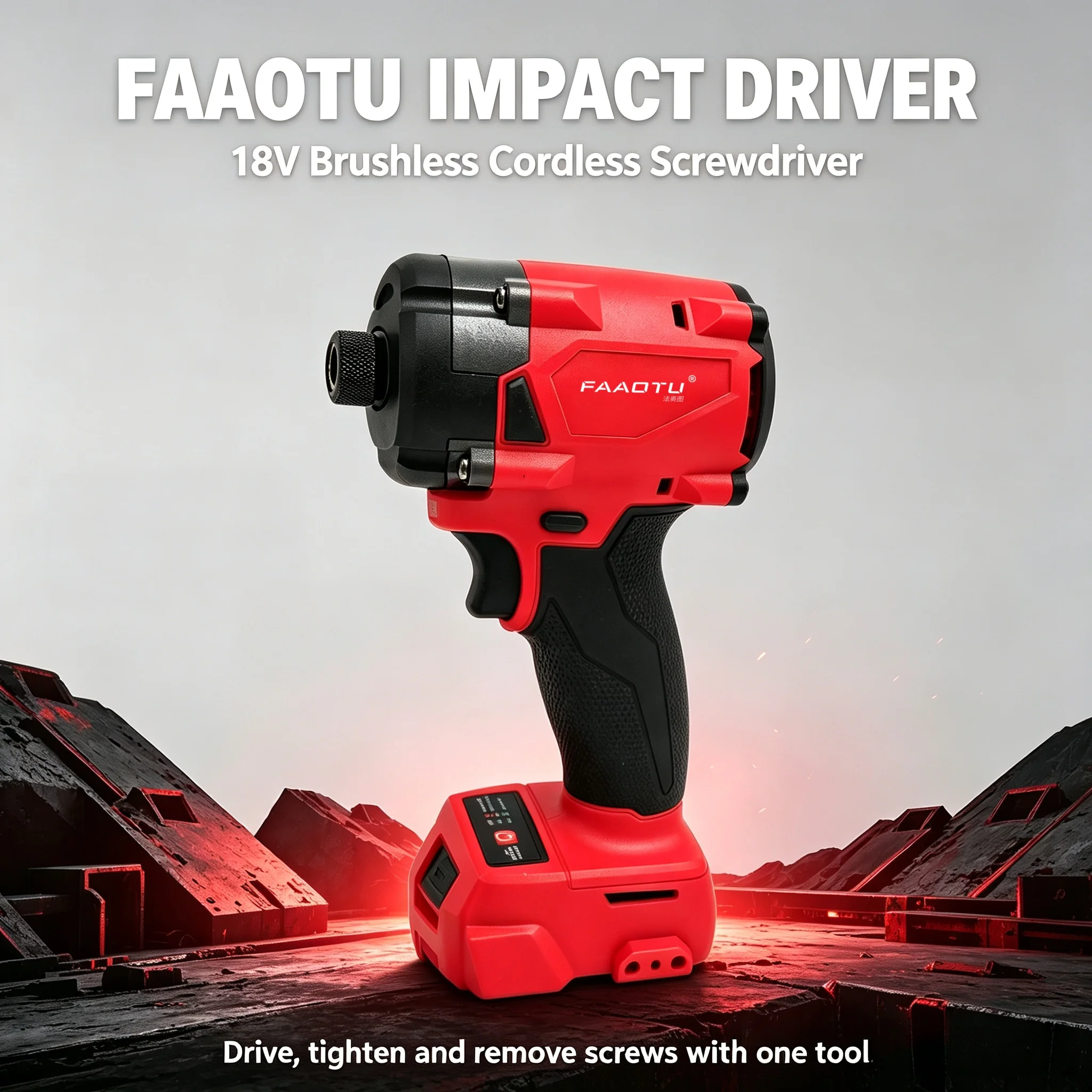 Home Improvement Us - FAAOTU 18V draadloze elektrische schroevendraaier, krachtige